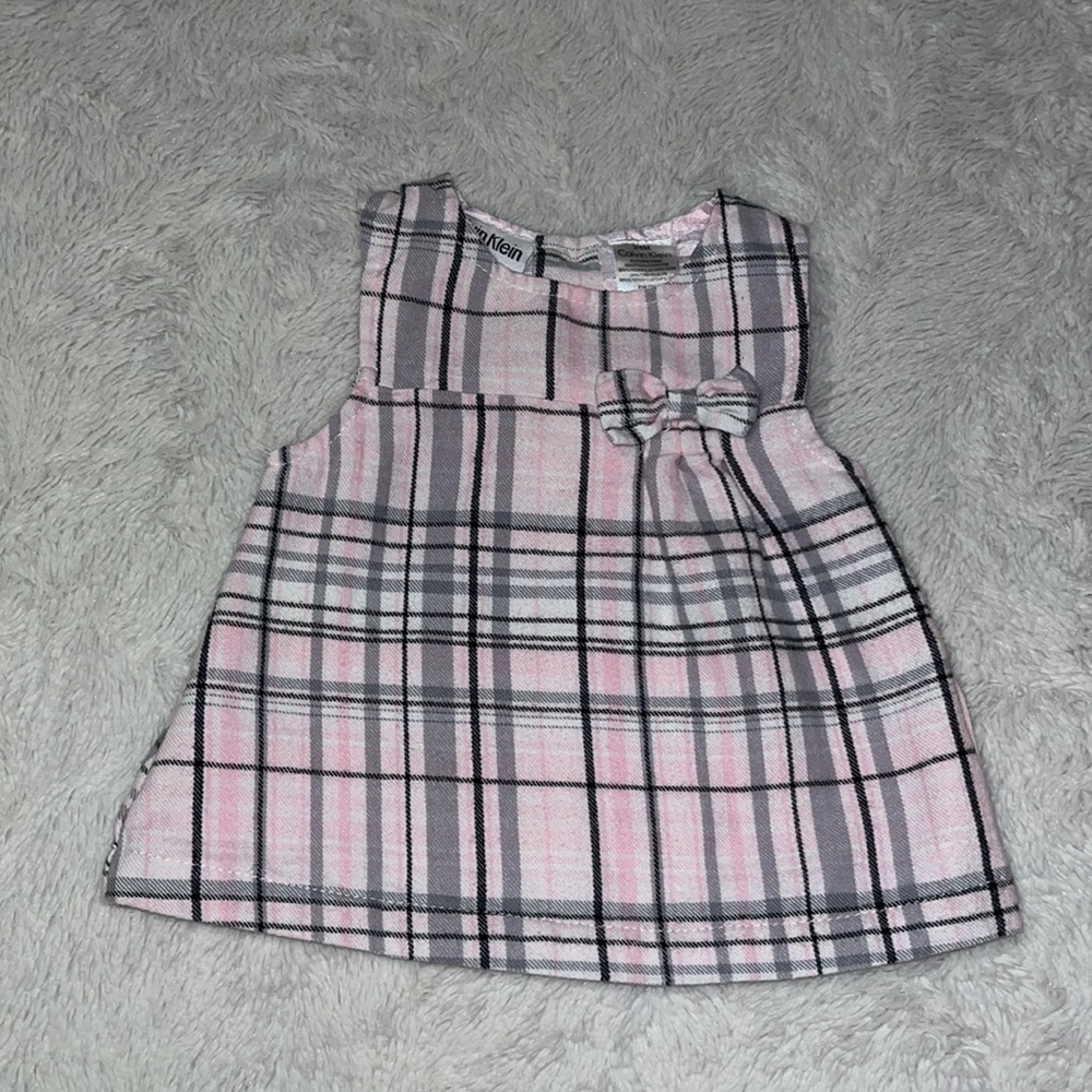 Calvin Klein plaid 3-6 month dress baby girl clothing